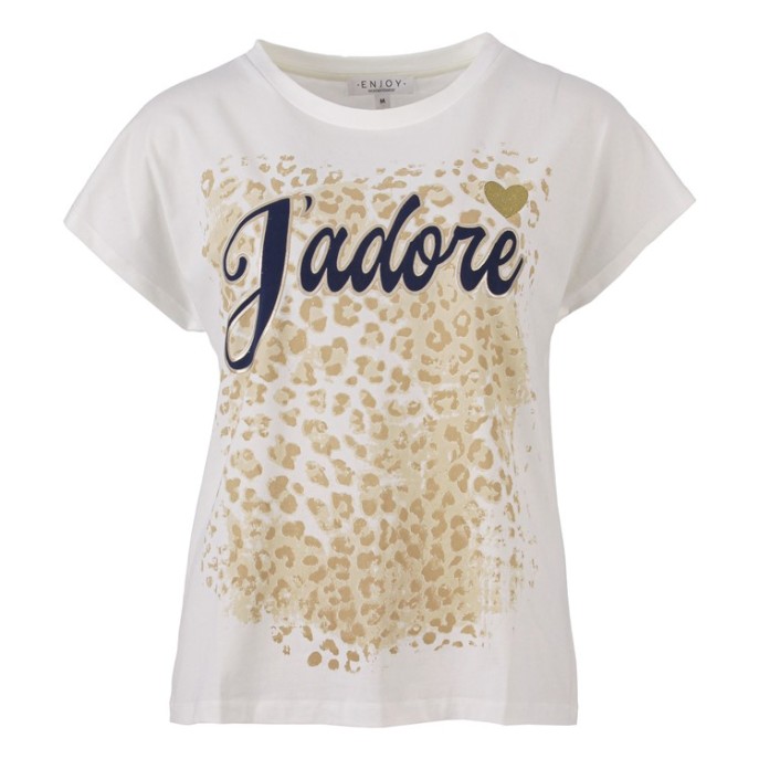 Enjoy T-shirt 155592 J'adore KM Ecru